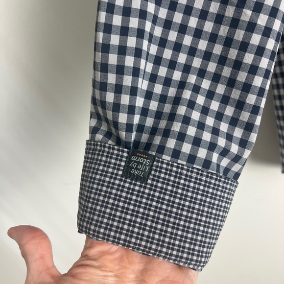 Storm Creek Men's Influencer Blue White Gingham Woven Shirt UPF30+ Stretch Sz XL - Picture 7 of 9